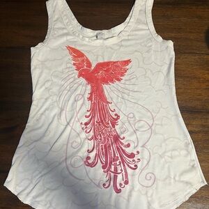 Women's White and Red Graphic Tank Top Prana